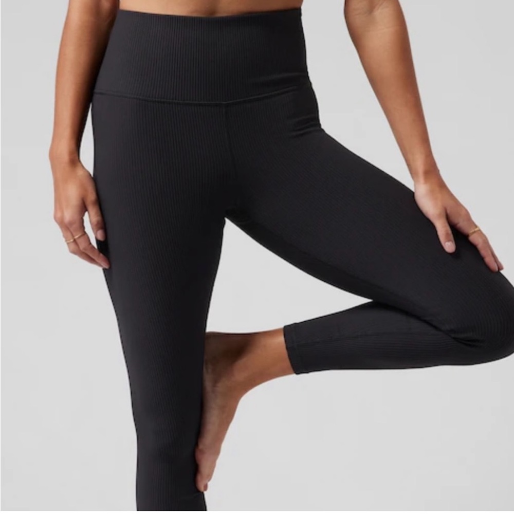 Athleta Elation Rib Tight Black Full Length